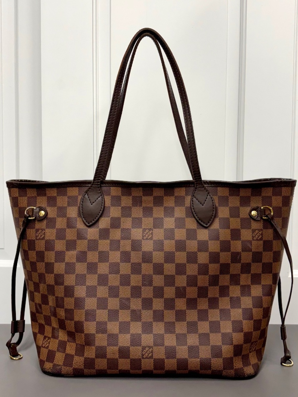 Louis Vuitton Damier Ebene Neverfull MM Tote Bag